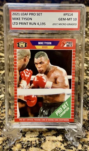 Ensemble Mike Tyson 2021 Leaf Pro Édition Limitée Gem Mt 10 Ps14