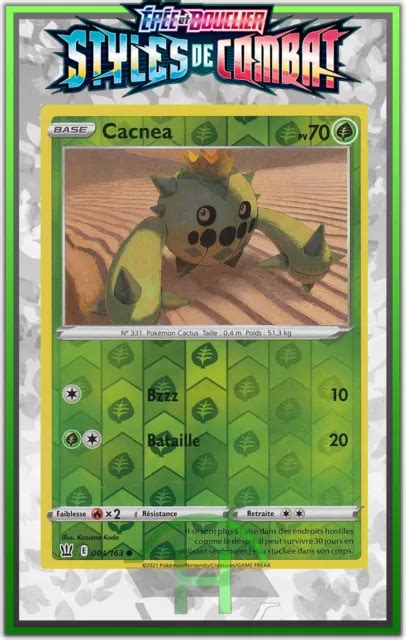 Cacnea Reverse Eb Styles De Combat Carte Pokemon Neuve