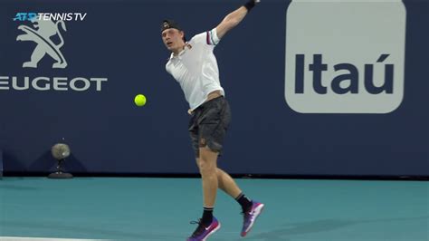 Three Monster Shapovalov Backhands In Win Vs Rublev Miami Open 2019 Youtube