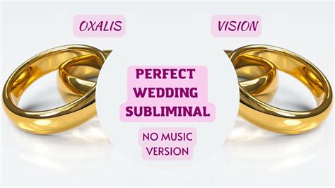 54 Perfect Wedding Day Subliminal Youtube