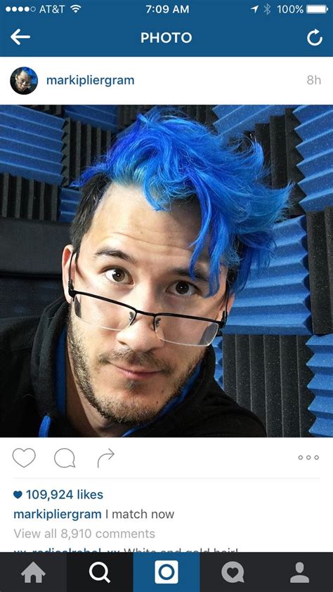 Blue Haired Mark Markiplier Blue Hair Markiplier Blue Hair