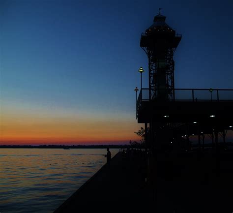 Sunset And Sihouette Of The Bicentennial Tower Erie Pa Flickr