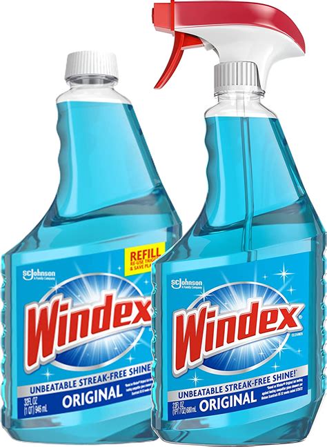 Buy Windex Original Blue Glass And Window Cleaner Bundle Inclusief Een 23 Fl Oz Spray En Een