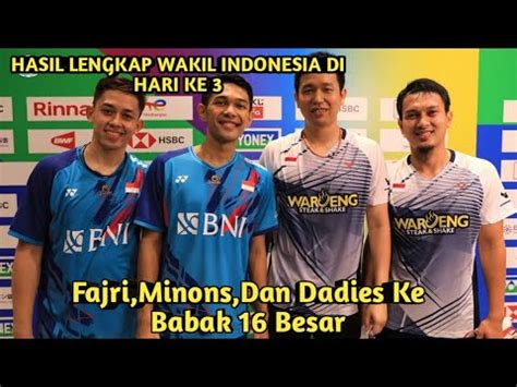 Hasil Lengkap BWF World Championships 2022 Hari Ini Babak Kedua Live