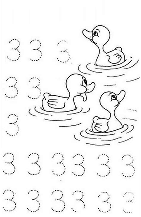 Free Number 3 Coloring Page, Download Free Number 3 Coloring Page png ...