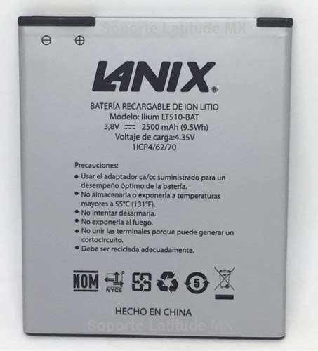 Bateria Pila Lanix Ilium Lt510 Bat 2500mah Nueva 248 00 En Mercado