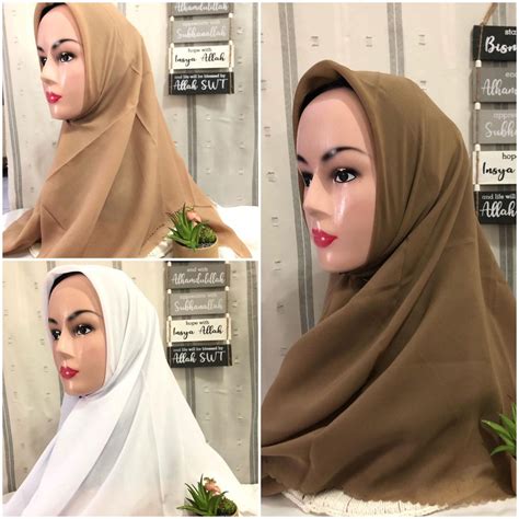 Jual Termurah Hijab Jilbab Segiempat Polos Bella Square Polycotton