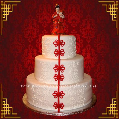 3 Tier Fondant Traditional Chinese Wedding Cake. - CakeCentral.com