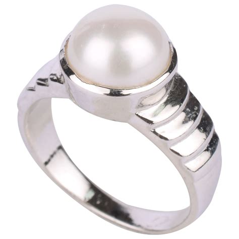 Buy Silver Ring With Pearl For Women Krishna Jewellers Hyd