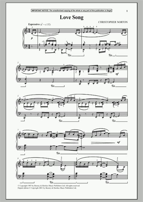 Love Song Piano Sheet Music | OnlinePianist