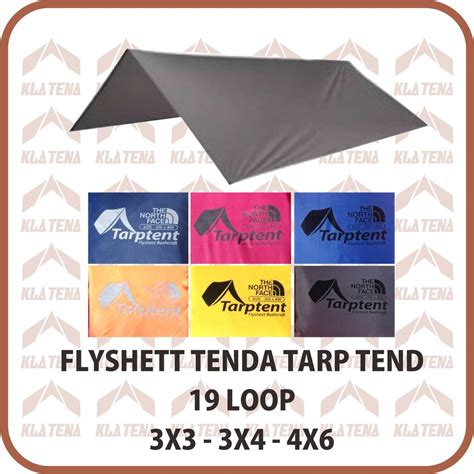 TENDA Flysheet Ultralight Waterproof Size 4x6 3x4 3x3 Meters Full