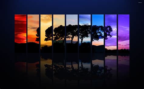 Tree in different seasons wallpaper - Artistic wallpapers - #14873