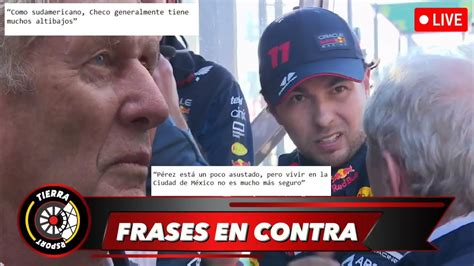 Redbull Tiene Que Hacer Algo Frases De Helmut Marko Contra Checo