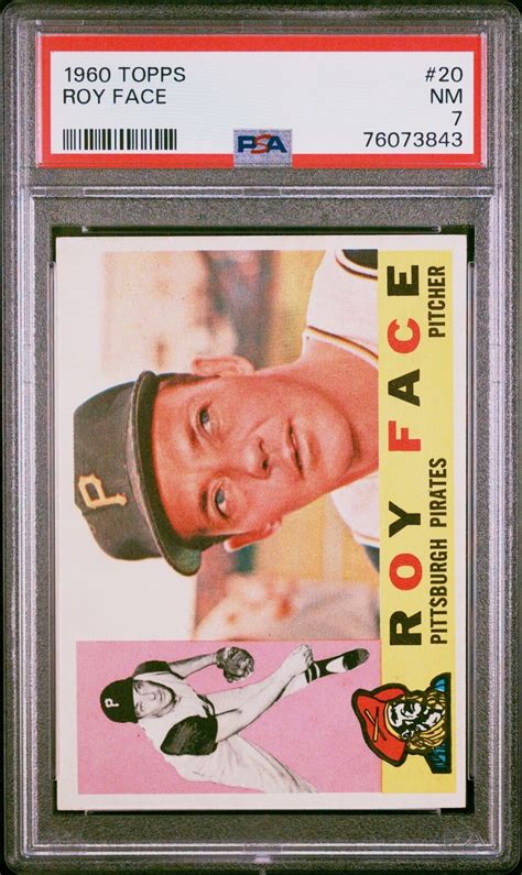 Topps Roy Face Psa New Label Vintage Baseball Pirates Ebay