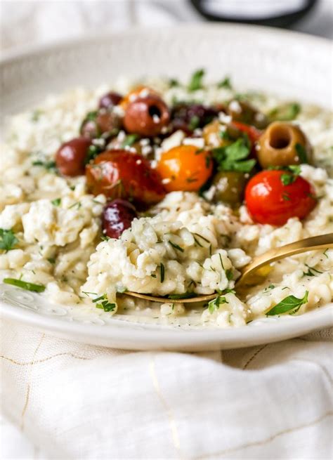 Greek Risotto With Roasted Tomatoes And Olives