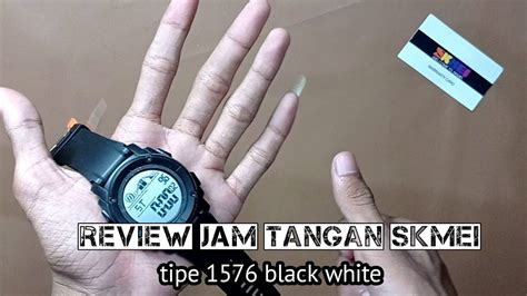 Jam Tangan Skmei Original Tahan Air Black White Youtube