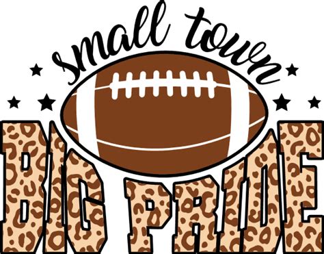 Small Town Big Pride Football Day Tshirt Design Leopard Skin Free Svg File For Members