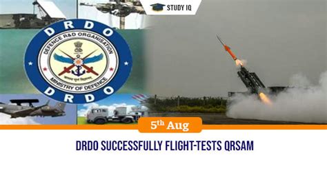 Gk Topic Drdo Successfully Flight Tests Qrsam