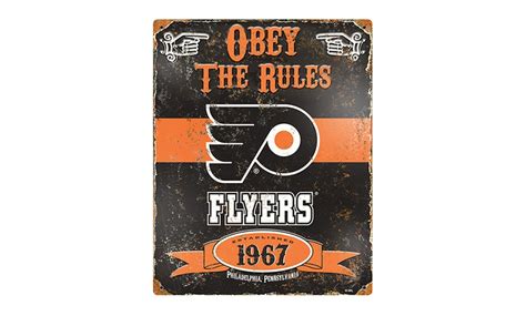 NHL Vintage Metal Signs | Groupon Goods