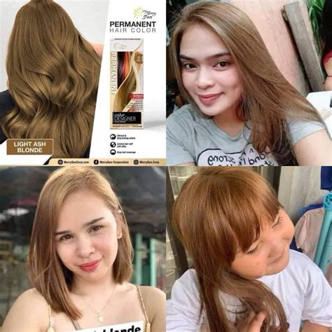 Merry Sun Permanent Hair Color Light Ash Blonde Shopee Philippines