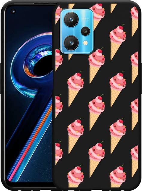 Hoesje Geschikt Vooor Realme 9 Pro Zwart Ice Cream Bol