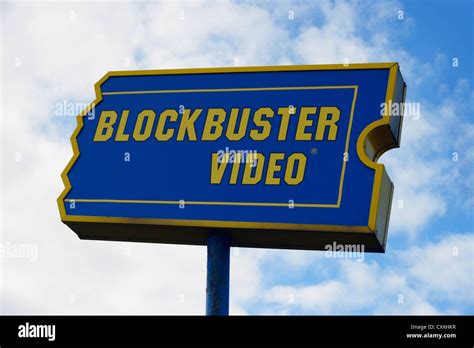 Blockbuster Video sign. Central Drive, Morecambe, Lancashire, England ...