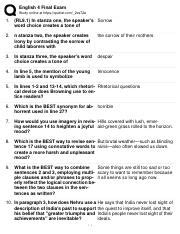 English 4 Final Exams Pdf English 4 Final Exam Study Online At Https