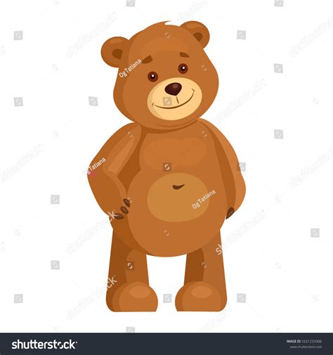 Cartoon Vector Brown Bear Illustration Cute Stock Vector Royalty Free