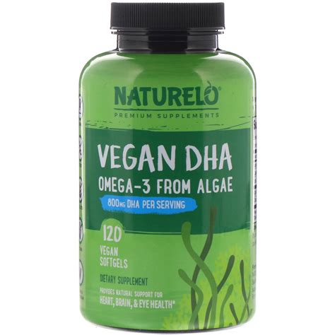 Naturelo Vegan Dha Omega 3 From Algae 800 Mg 120 Vegan Softgels Iherb