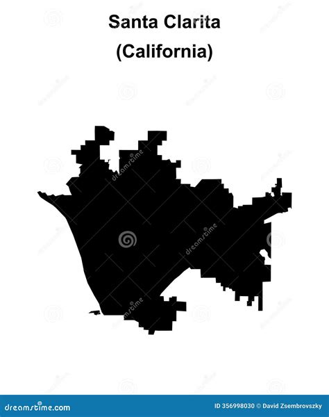 Santa Clarita outline map stock illustration. Illustration of outline