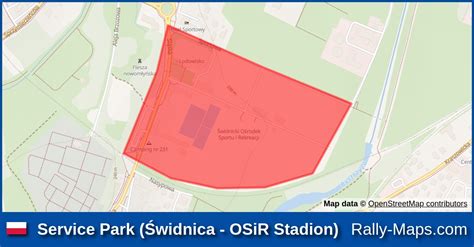 Service Park Widnica Osir Stadion Stage Map Rajd Widnicki