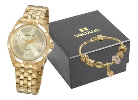 Reloj Seculus De Acero Dorado Para Mujer MercadoLibre