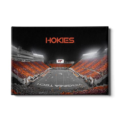 Virginia Tech Hokies "Lane Stadium Watercolor" Art - College Wall Art