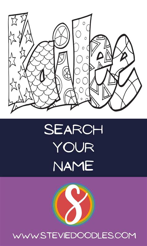 Kailee Free Name Coloring Page — Stevie Doodles