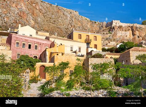 Monemvasia mittelalterliche Stadt, Peloponnes, Griechenland ...