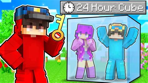 Locking Friends In A Hour Cube In Minecraft Youtube