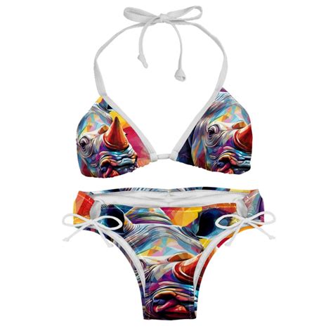 Rhinoceros Women S Bikini Set With Detachable Sponge Adjustable Strap