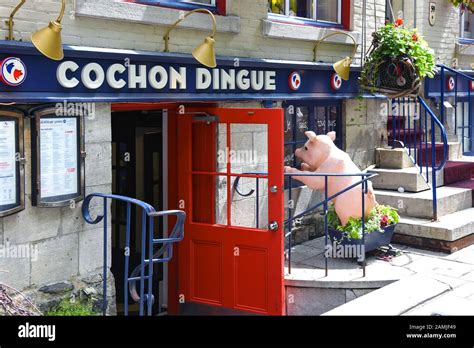 Quebec City Canada August 12 2019 Le Cochon Dingue The Crazy Pig