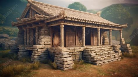 A Ancient Asian Building In The Mountains Powerpoint Background For Free Download - Slidesdocs