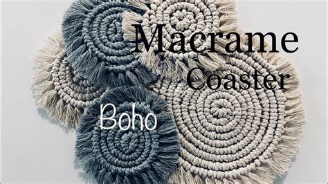 Macrame Boho Coaster Diy Creative Makramee Untersetzer