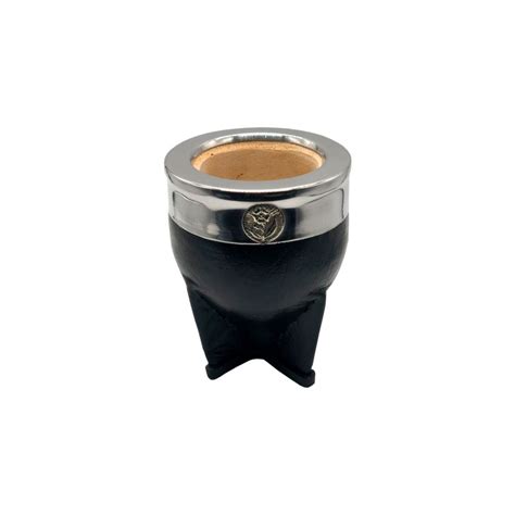 Mate Imperial Negro Virola De Acero Inoxidable Mundo Set Matero