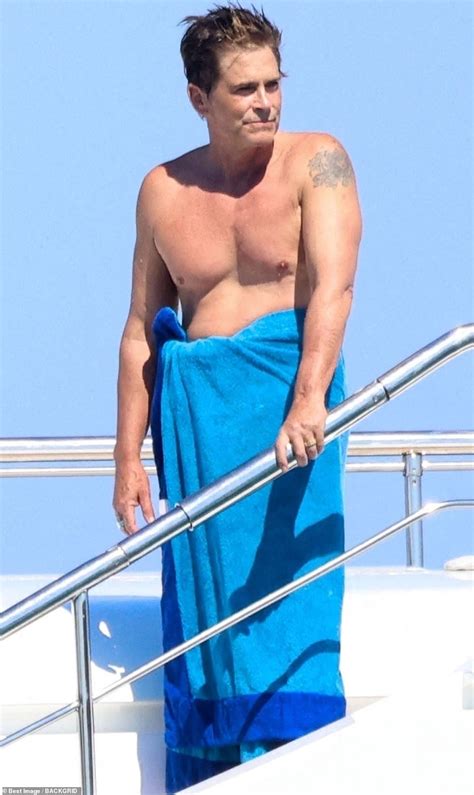 Rob Lowe Is A Heartthrob At Going Shirtless Yachting Off St Tropez