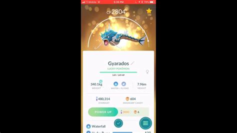 Lucky Magikarp Traded And Evolved Into Gyarados Power Up In Pokémon