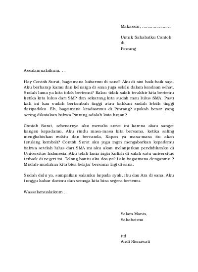 Detail Contoh Surat Indonesia Lama Koleksi Nomer 41