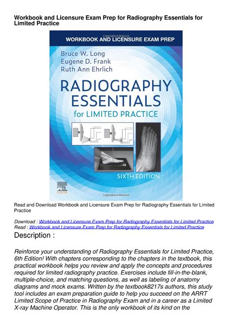 PDF Workbook And Licensure Exam Prep For Radiography Essentials For