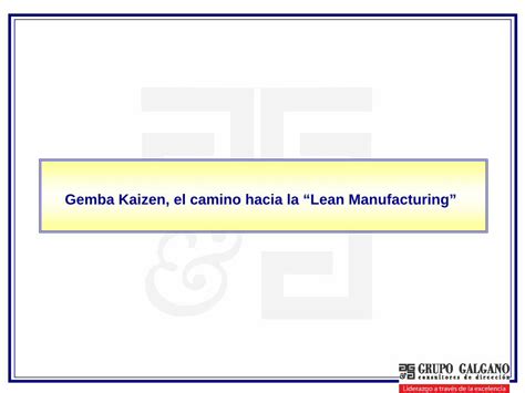 Pdf Gemba Kaizen El Camino Hacia La Lean Manufacturing Dokumen Tips