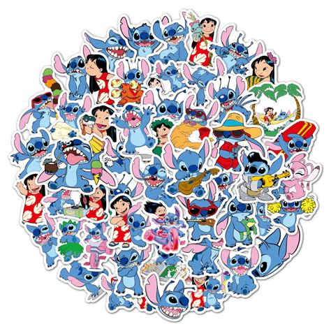 Disney Pcs Original Pcs Lilo Stitch Stickers Waterproof Vinyl