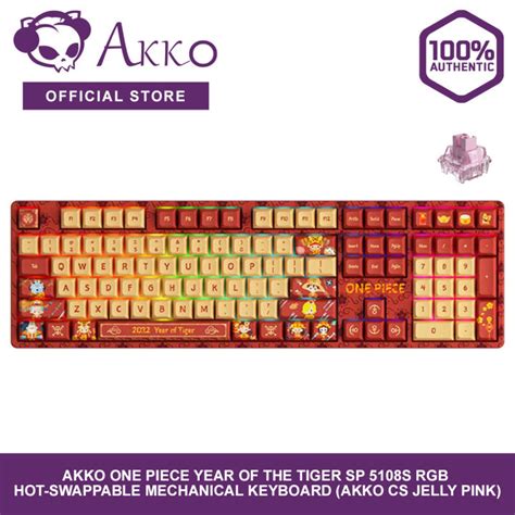 Akko One Piece Year Of The Tiger Sp S Rgb Hot Swappable Mechanical Keyboard Akko Cs Jelly