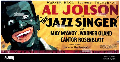 THE JAZZ SINGER, Al Jolson, 1927 Stock Photo - Alamy