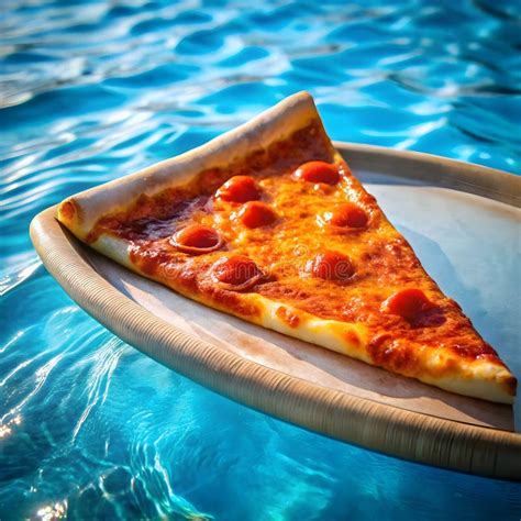 A Pizza Slice Lounging In A Hot Tub Made Of Marinara Stock Illustration Illustration Of Reef